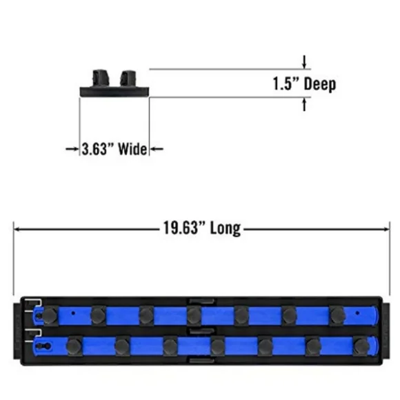 New Ernst 2 Rail Twist Lock Socket Boss 18", Blue - 3/4" - Picture 2 of 12